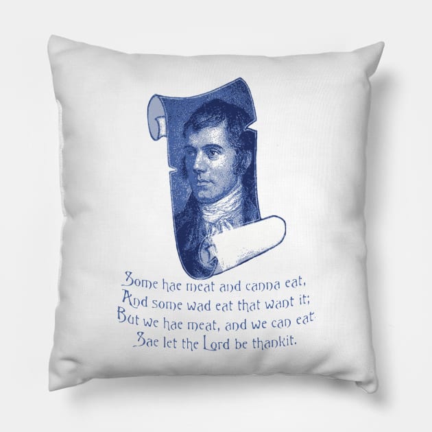 The Selkirk Grace Burns Night Supper Poem Pillow by taiche