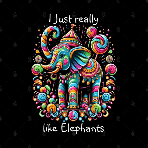 Vibrant Elephant Wearing a Whimsical Hat by coollooks