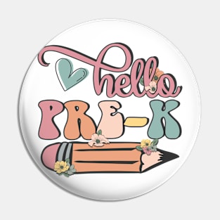 Hello Pre-K Pencil Back to School Teacher Student Gift Pin