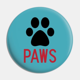 PAWS - A DOG'S FOOTPRINT Pin