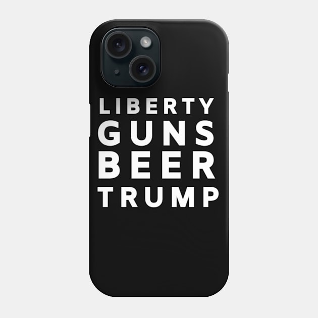 LGBT Liberty Guns Beer Trump White Phone Case by 9 Turtles Project