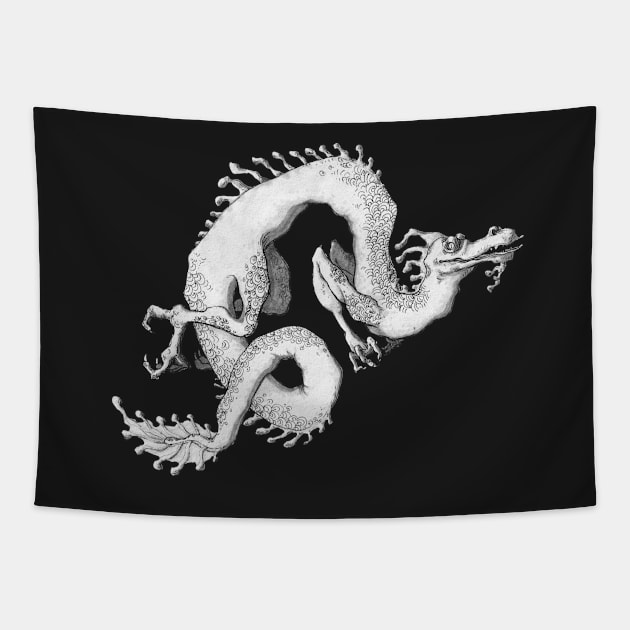 Weird Sickly Dragon Tapestry by chimakingthings