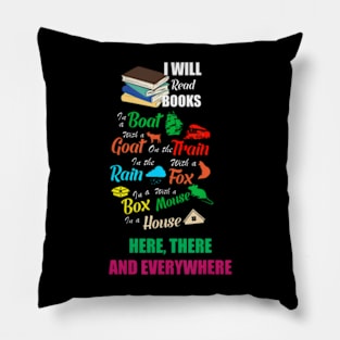 I Will Read Books On A Boat and Everywhere, kids Reading Pillow