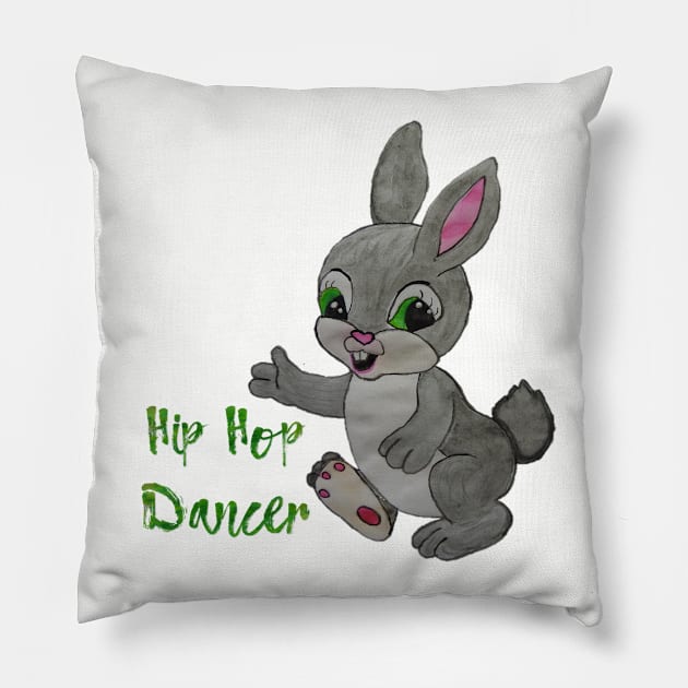 Hip Hop Dancer - Bunny Rabbit Pillow by ABY_Creative