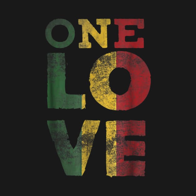 One Love T Shirt Rasta Reggae Men Women Kids Gift Tee Shirts by Tisine