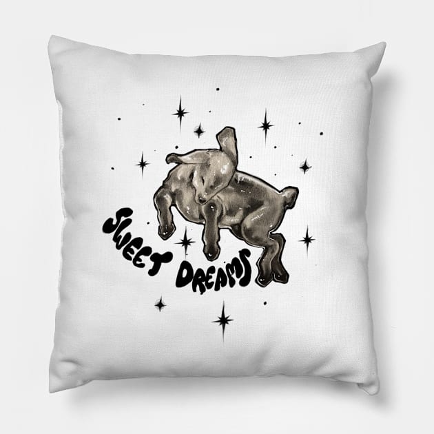 Sweet dreams Pillow by Inkdoski