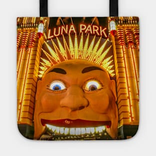 Luna Park Face at Night, Sydney, NSW, Australia Tote