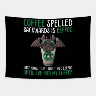 Coffee spelled backwards is effocc Tapestry