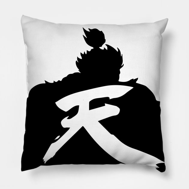 Akuma Back Design Pillow by waveformUSA