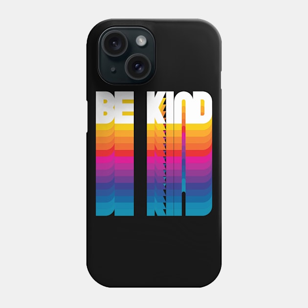 Retro Be Kind Proud Name Personalized Gift Rainbow Style Phone Case by Time Travel Style