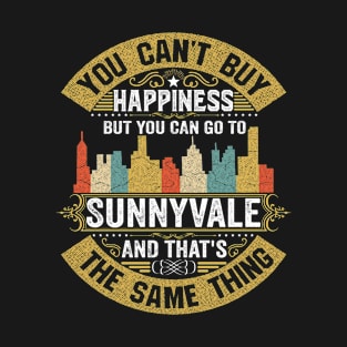 Sunnyvale City California State USA Flag Native American T-Shirt