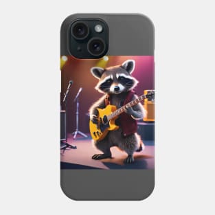 musician raccoon Phone Case