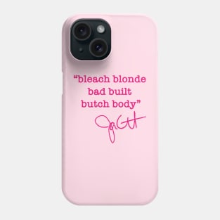 bleach blonde bad built butch body - Jasmine Crockett (hot pink) Phone Case