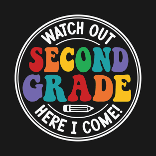 Second Grade Rainbow Girls Boys Teacher Team 2nd Grade Squad T-Shirt