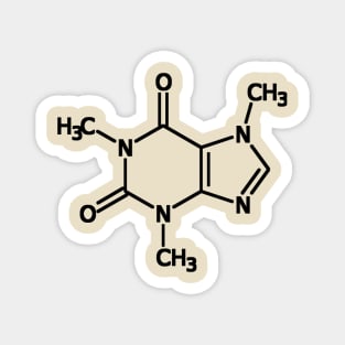 Caffeine Structure Chemistry Coffee Magnet