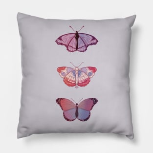 Three butterflies (vertical) Pillow