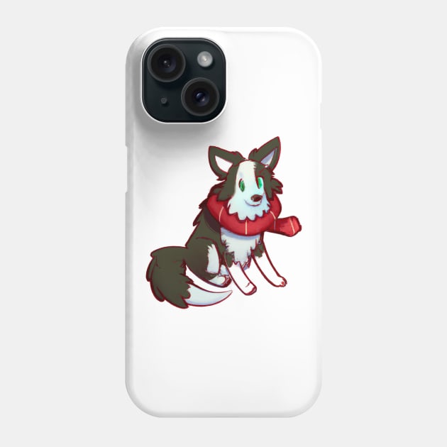 Cute Border Collie Drawing Phone Case by Play Zoo