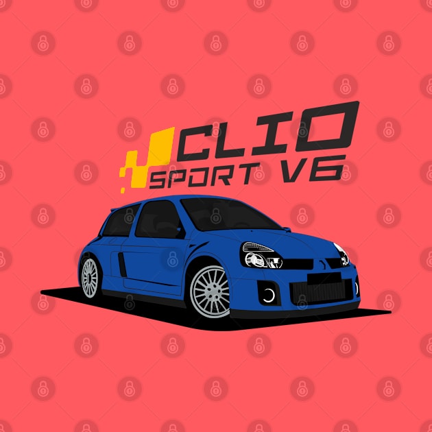 Renault Clio V6 (Blue) by AutomotiveArt