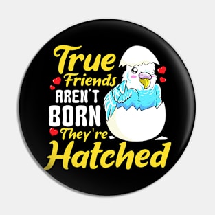 Cute True Friends Aren't Born, They're Hatched Pin