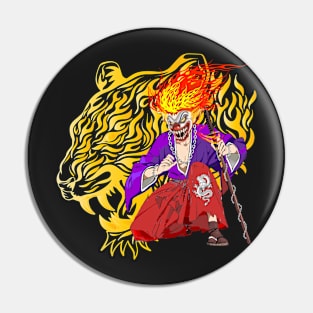 Tiger Flames Pin