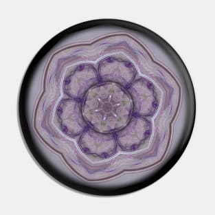 Fractal kaleidoscope flower in purple Pin