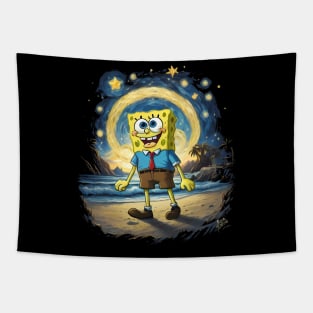 starry night sponge bob Tapestry