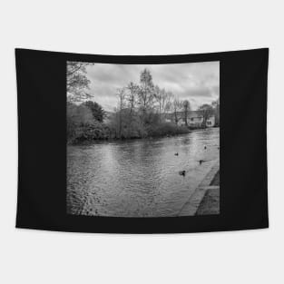 View over the River Wye in the Derbsyshire town of Bakewell Tapestry