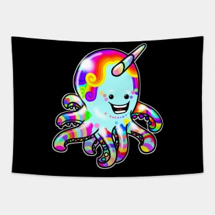 SMILING RAINBOWY SEA UNICORN Tapestry