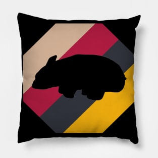 wombat retro style design tier liebhaber Pillow