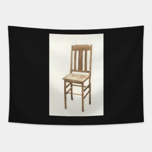 Plain Wood Chair Watercolor Tapestry