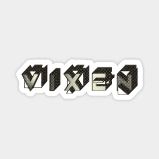 Vixen in retro blocks Magnet