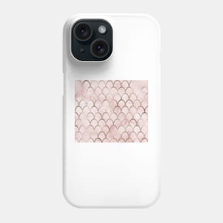 Rose gold mermaid scales - cloudy pink Phone Case