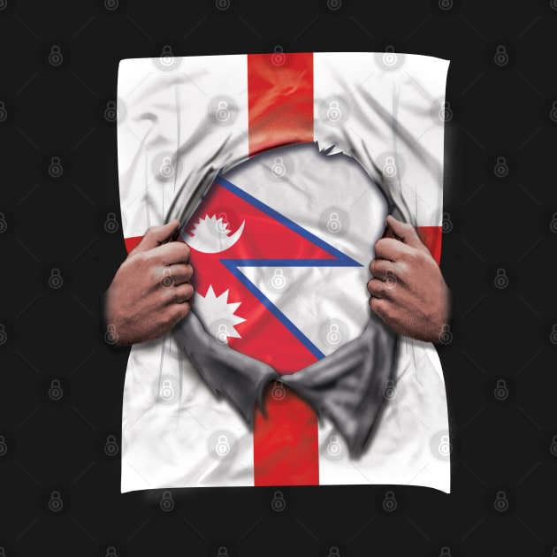 Nepal Flag English Flag Ripped - Gift for Nepalese From Nepal by Country Flags