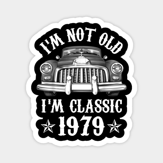 43 Year Old Vintage 1979 Classic Car 43rd Birthday Gifts Magnet by Rinte