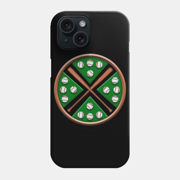 Crossing baseball bats design Phone Case by DrewskiDesignz