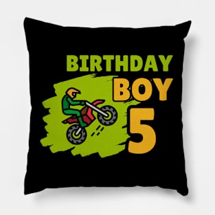 Birthday boy T-shirt for 5th Birthday Pillow