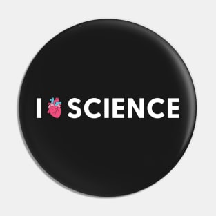 I Love Heart Science Heart Pin