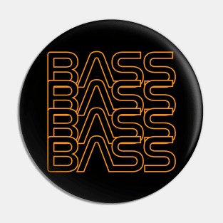 Bass Repeated Text Warm Orange Pin