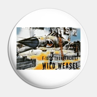 2-Sided F-105G Thunderchief Wild Weasel Pin