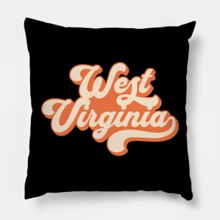 West Virginia Retro Pillow