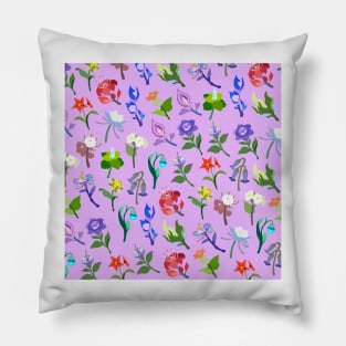 Genshin Impact Flowers Print (Purple) Pillow