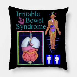 Irritable Bowel Syndrome - 90's CGI y2k Nostalgia Medical Disorder Represent Pillow