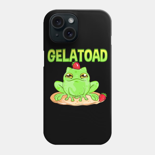 Gelatoad | Funny Food Lover Gifts | Jelly Amphibious Frog Phone Case by Proficient Tees