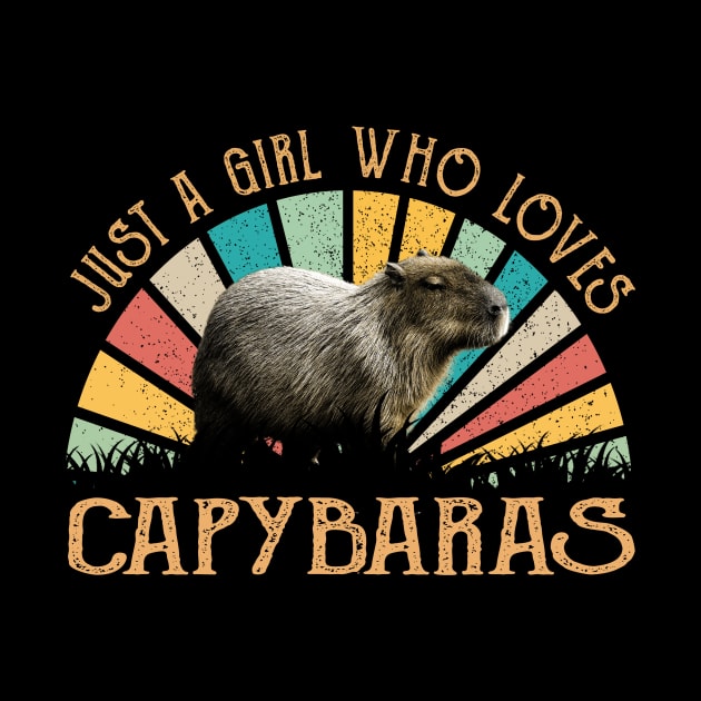 Just A Girl Who Loves Capybara Love, Urban Wildlife Tee Trends by Kleurplaten kind