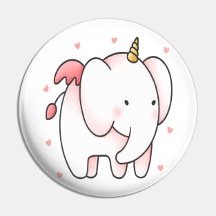 cute elephant unicorn Pin