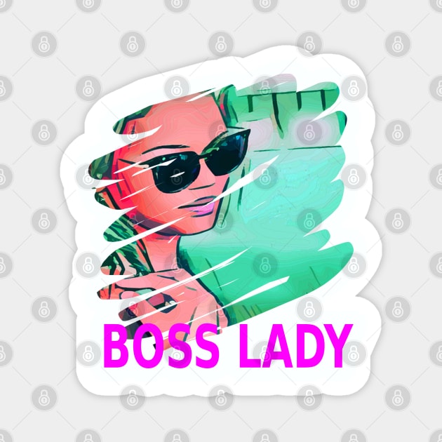 Meet The Boss Lady Magnet by musicanytime