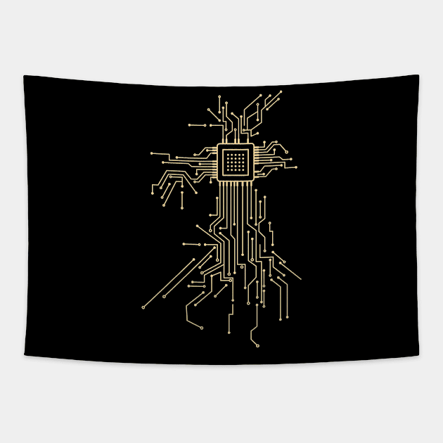 CPU processor heart Tapestry by LR_Collections