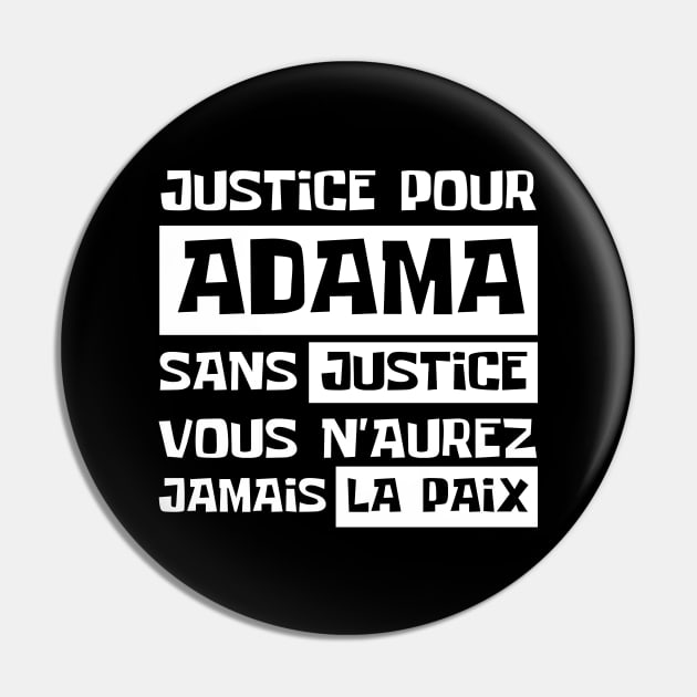 Justice Pour ADAMA Pin by CF.LAB.DESIGN