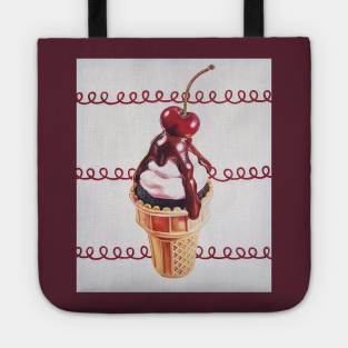 Sugar High - Ice Cream Cone Cupcake painting Tote