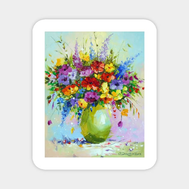 Bouquet of meadow flowers Magnet by OLHADARCHUKART